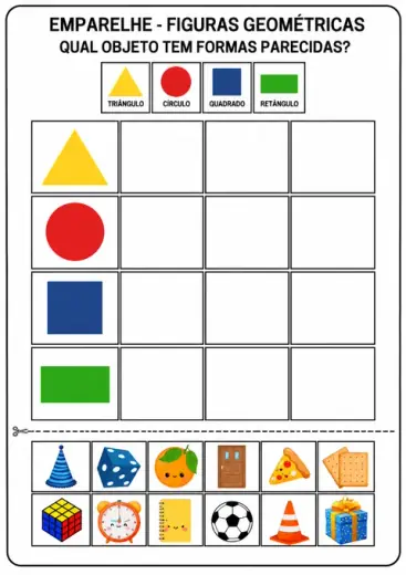 emparelhe figuras geometricas